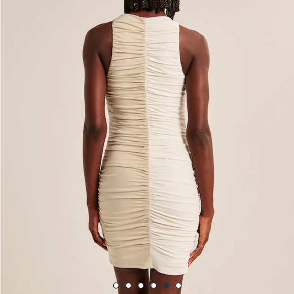 A&F Colorblock Keyhole Ruched Mini Dress - Picture 5 of 6